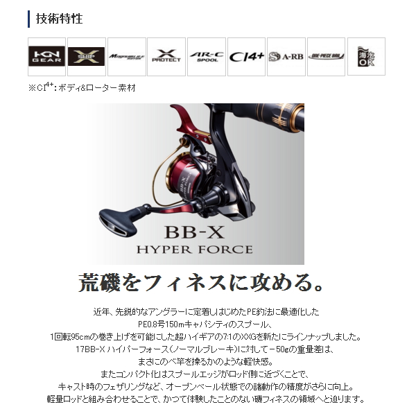≪'20年9月新商品！≫ シマノ '20 BB-X ハイパーフォース PE0815DXXG